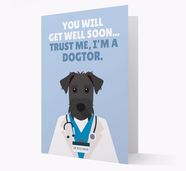 Personalised 'Trust me I'm a Dogtor' Get Well Soon Card